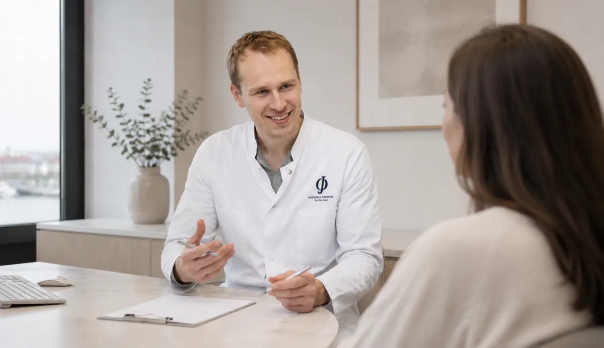 Symbolbild: Ärztliche Aufklärung zum Skinbooster in Bremen bei Dr. Dr. Ole Jung